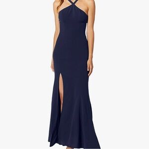 NWT Dress the Population Brianna Halter Trumpet Gown Sz M Homecoming